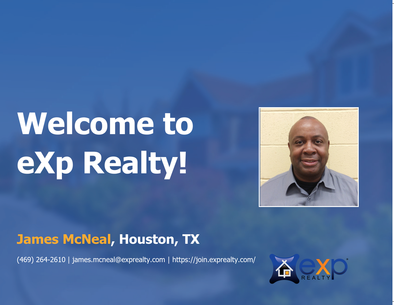 Welcome to eXp Realty James McNeal!