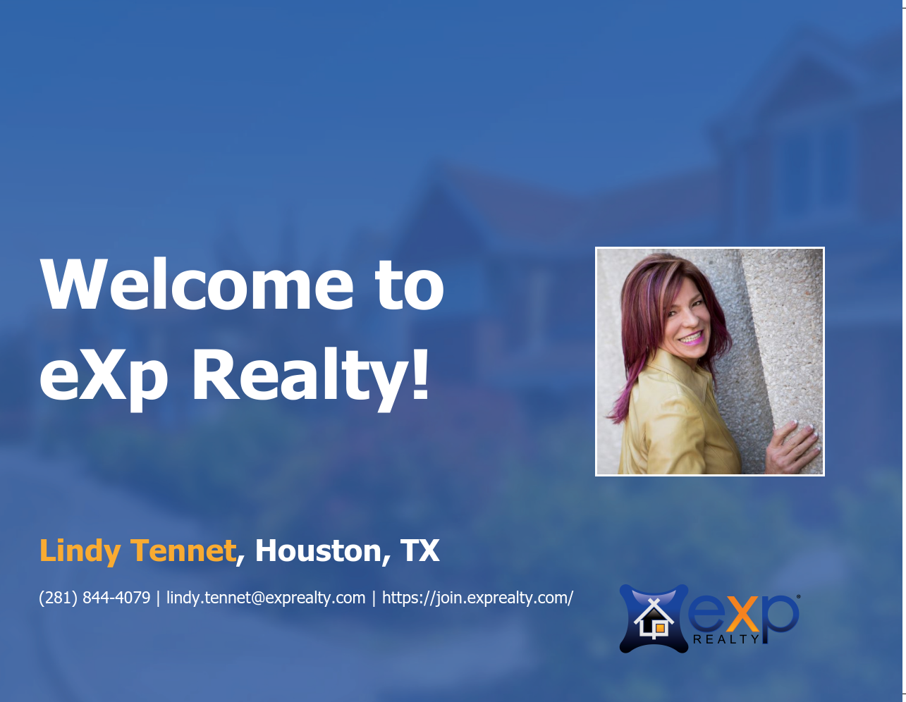 Welcome to eXp Realty Lindy Tennet!