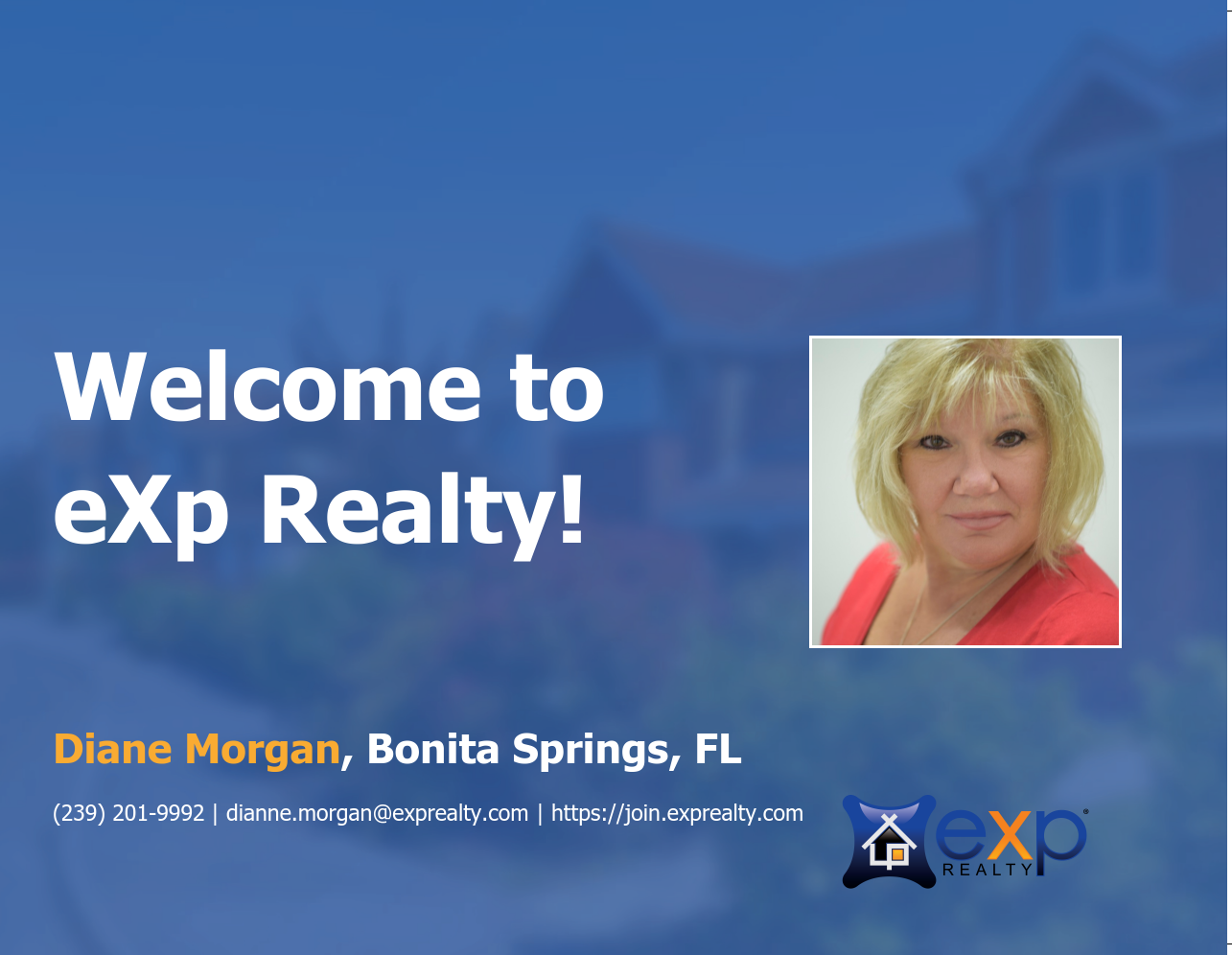 Welcome to eXp Realty Diane Morgan!
