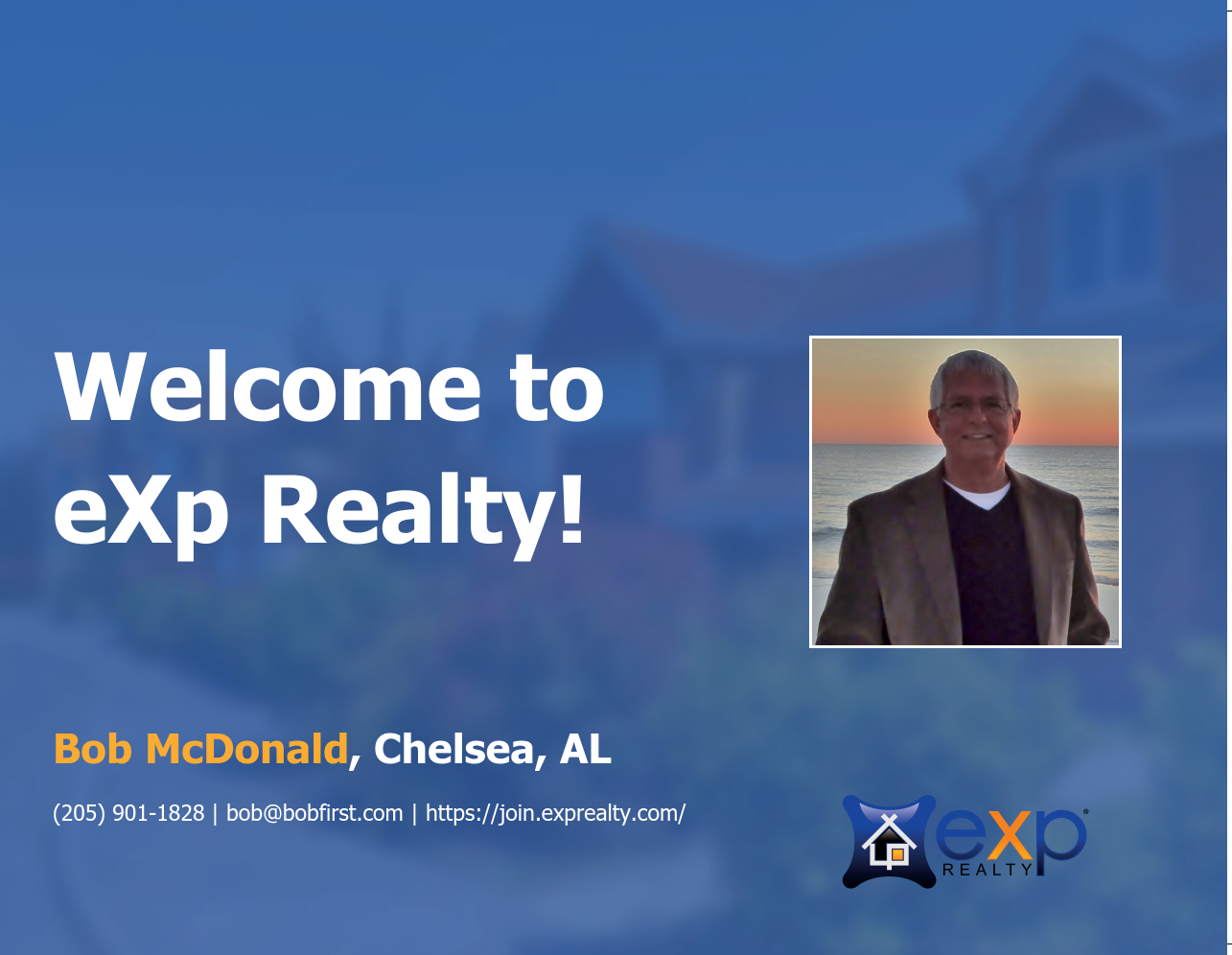 Welcome to eXp Realty Robert (Bob) McDonald!