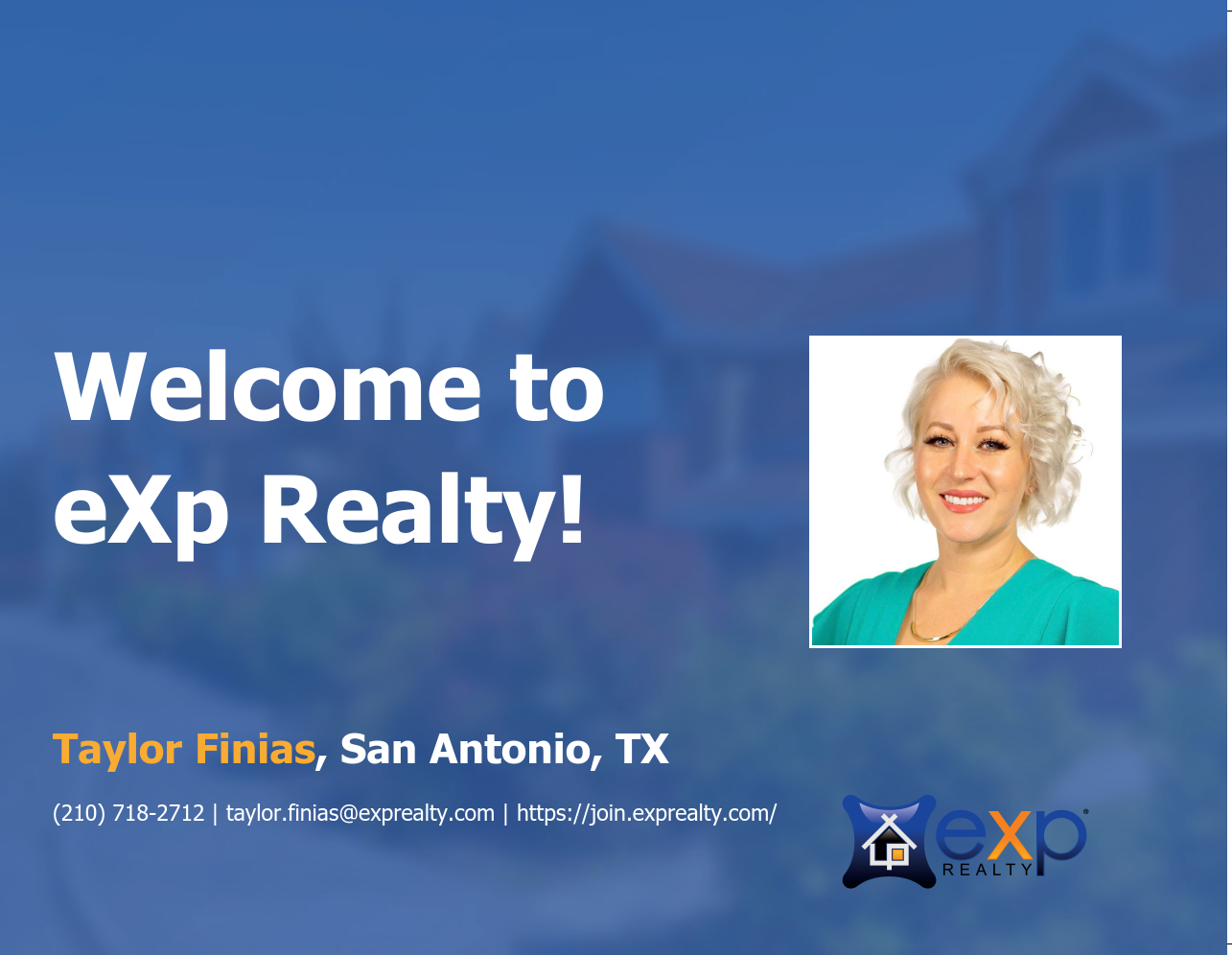 Welcome to eXp Realty Taylor Finias!