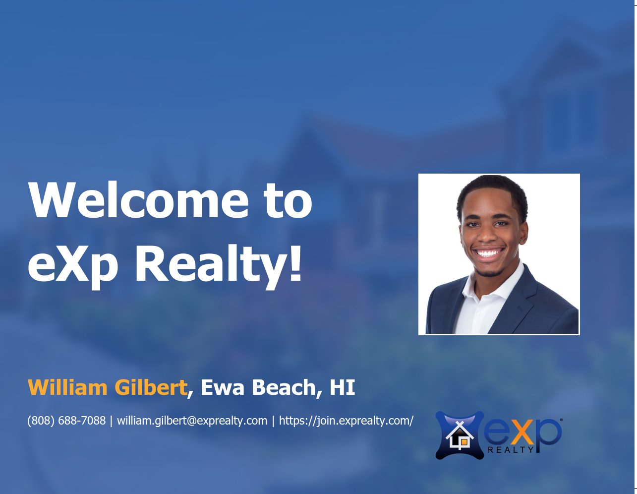 Welcome to eXp Realty William Gilbert!