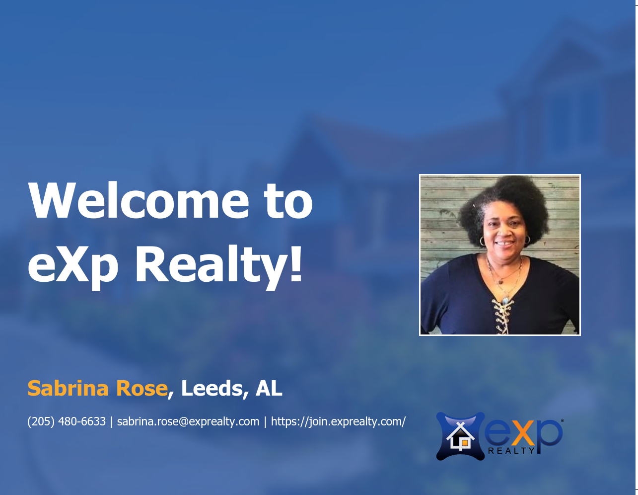 Welcome to eXp Realty Sabrina Rose!