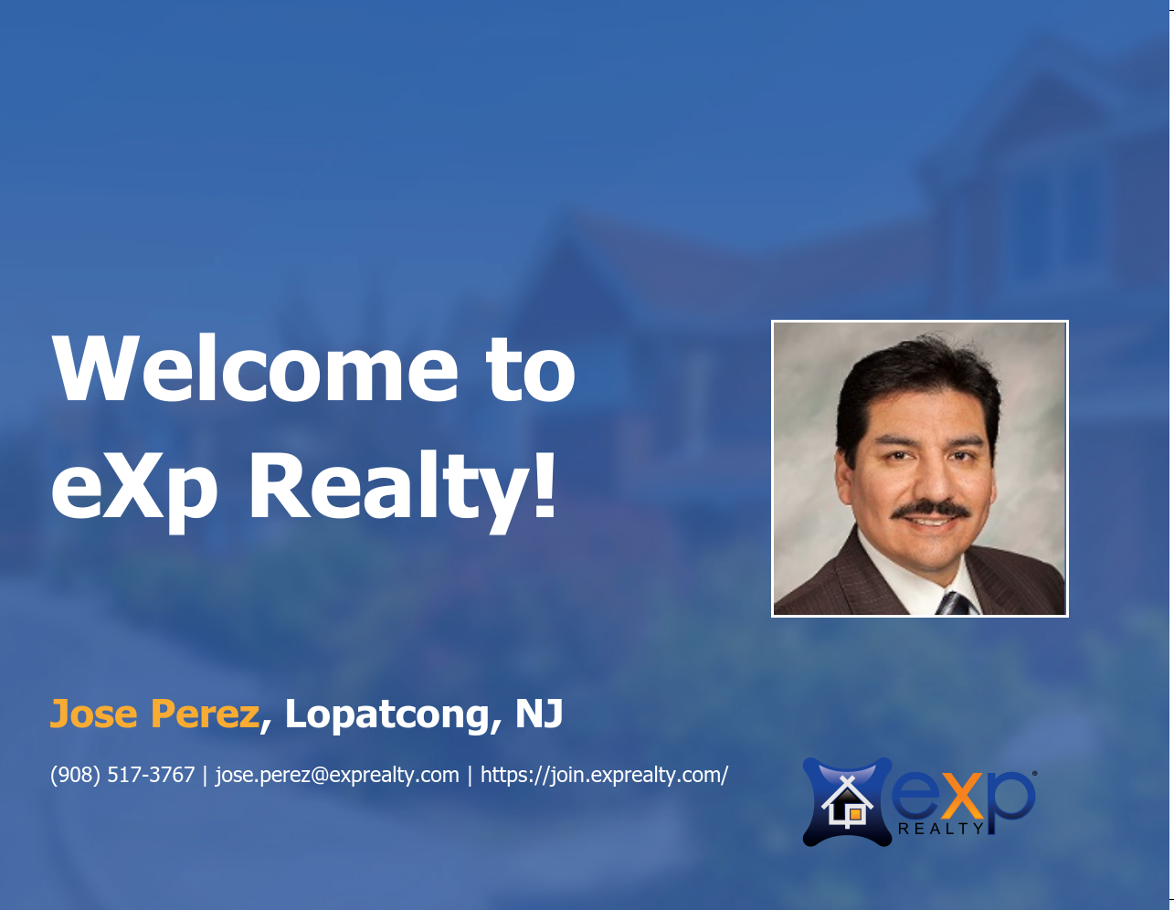 Welcome to eXp Realty Jose Perez!