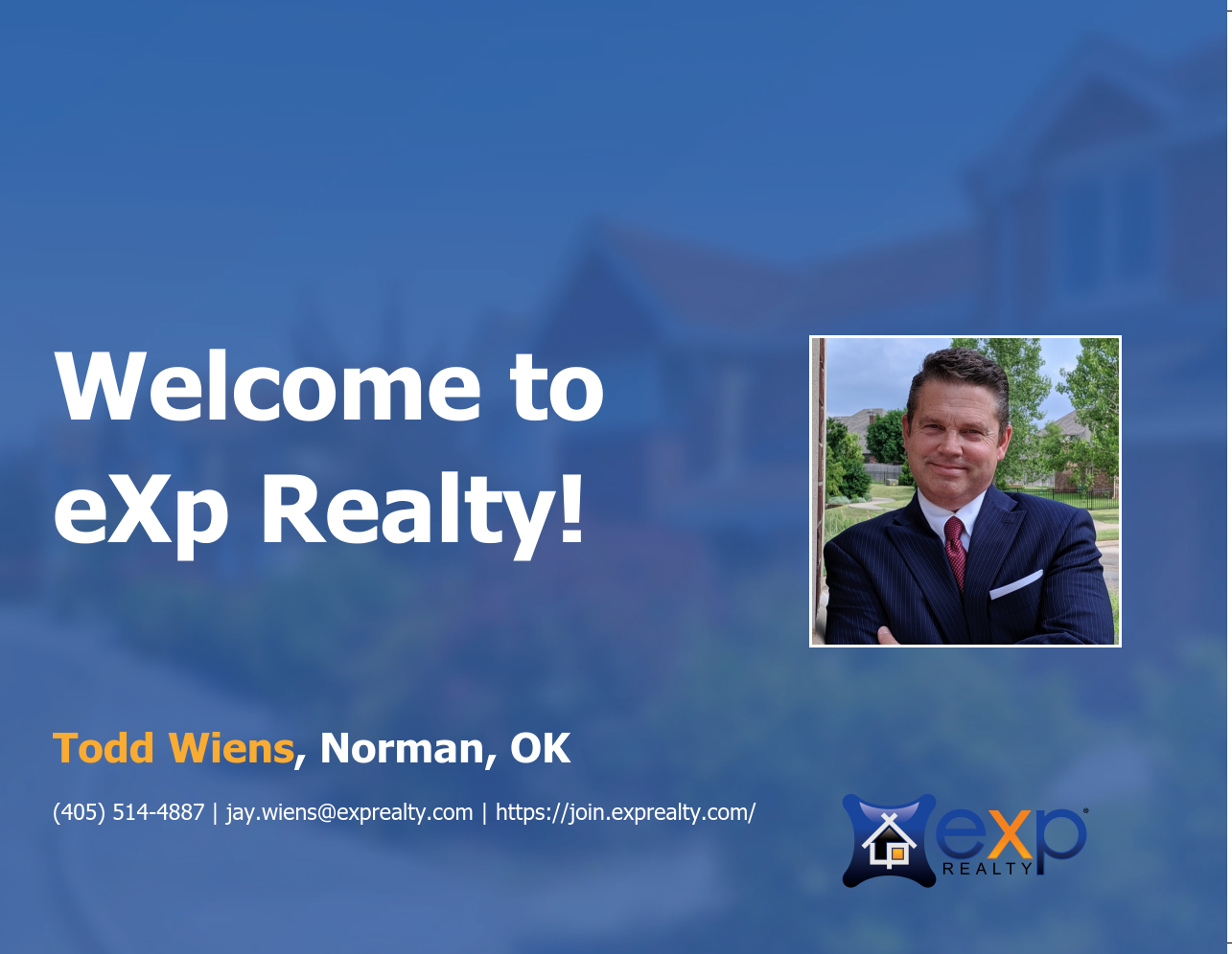 Welcome to eXp Realty Todd Wiens!