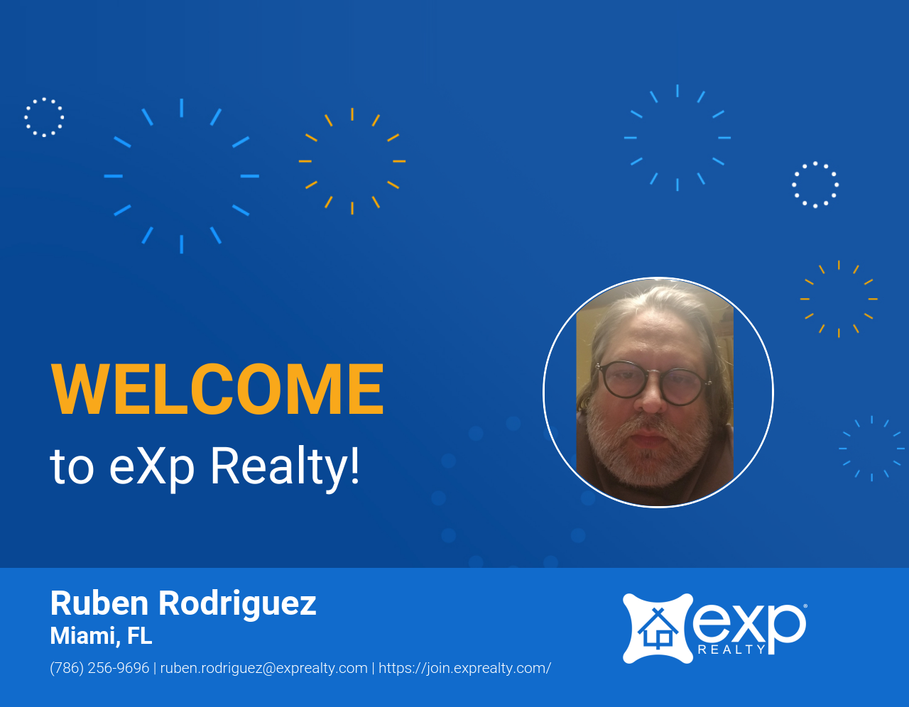 Welcome to eXp Realty Ruben Rodriguez!