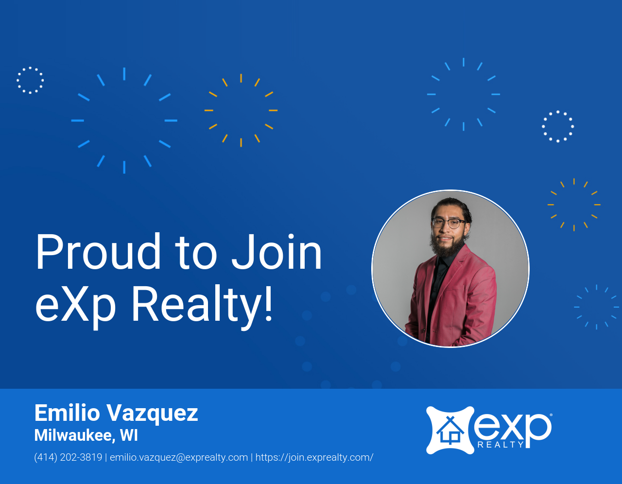 Welcome to eXp Realty Emilio Vazquez!