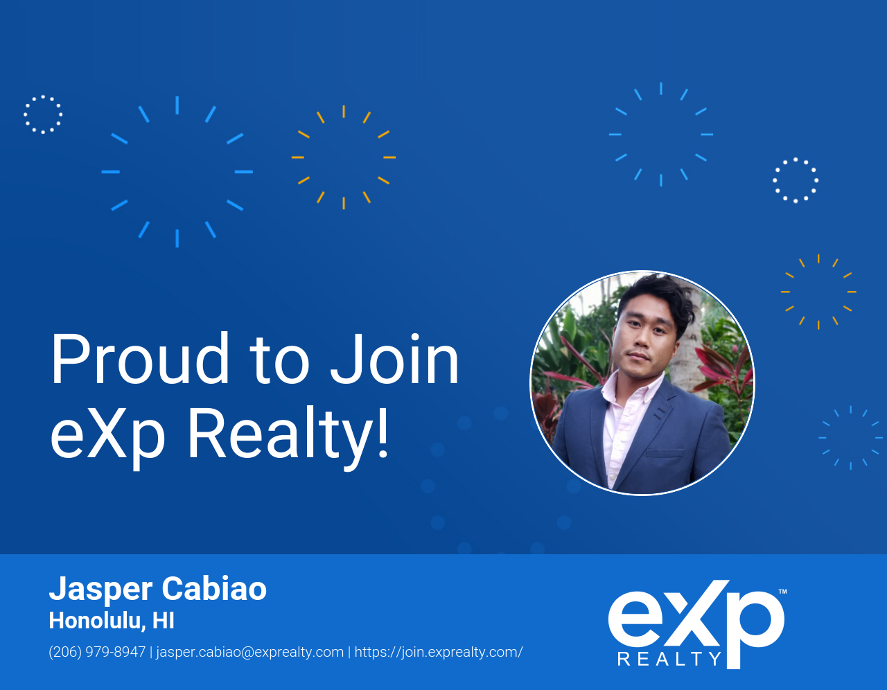 Jasper Cabiao  Joined eXp Realty!