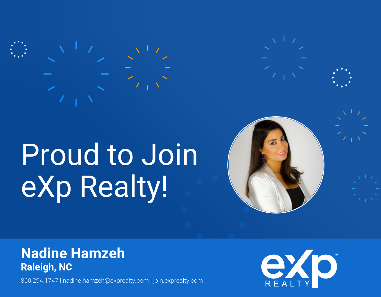 Nadine Hamzeh Joined eXp Realty!