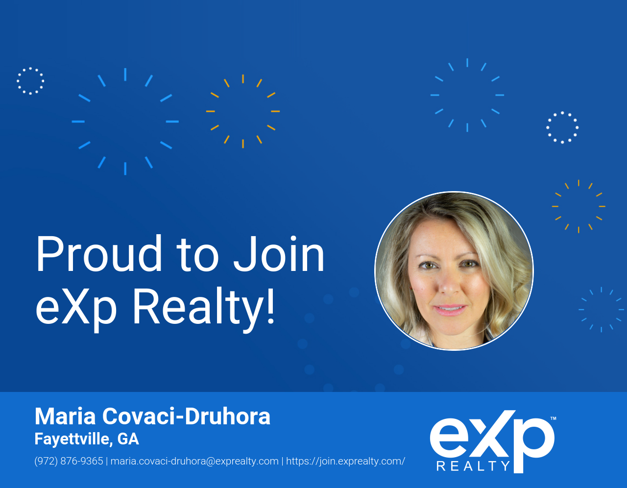 Maria Covaci-Druhora Joined eXp Realty!