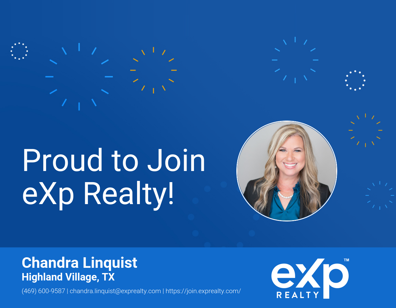 Chandra Linquist Joined eXp Realty!