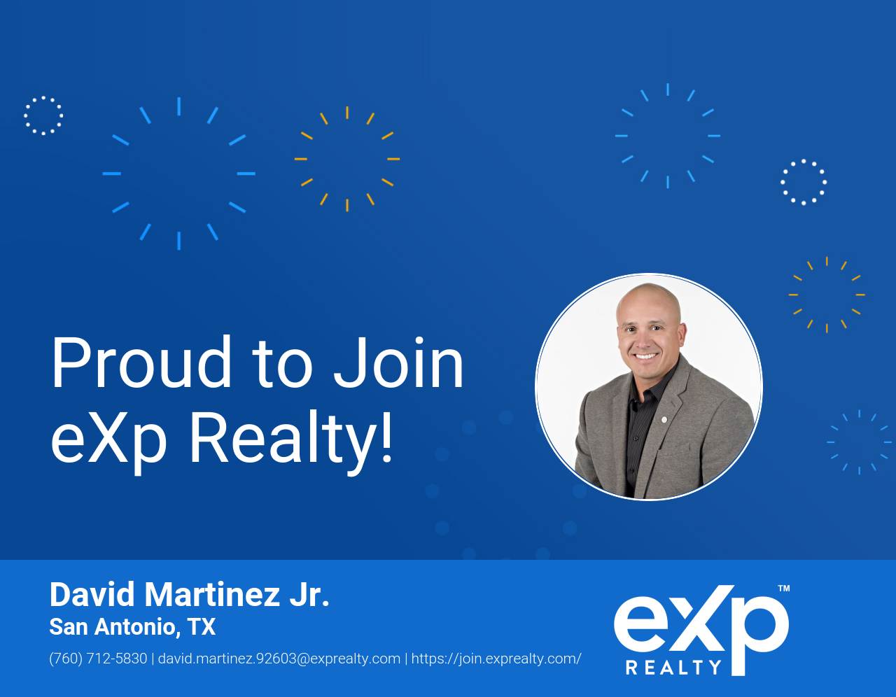 David Martinez Jr.  Joined eXp Realty!
