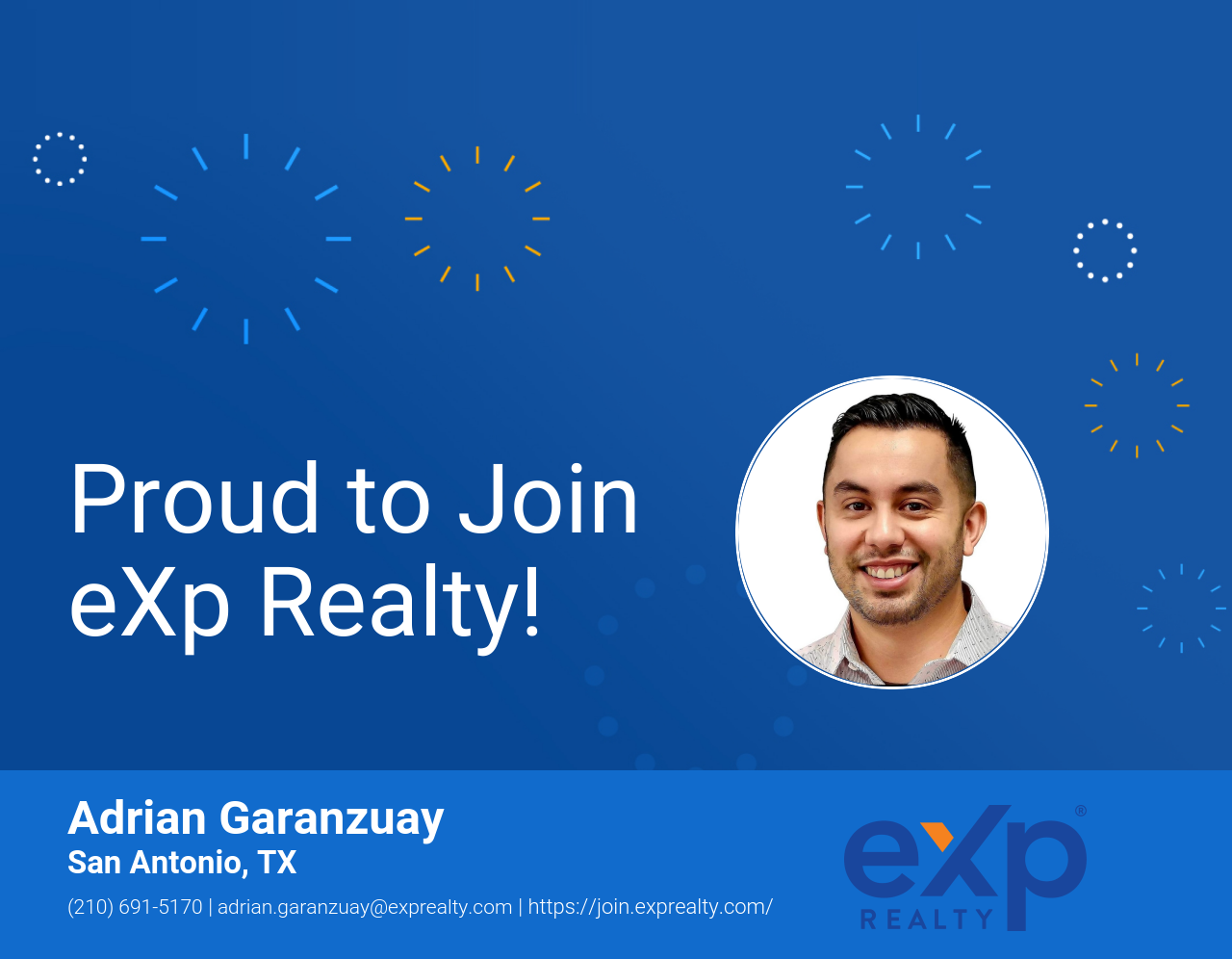 Adrian Garanzuay Joined eXp Realty!