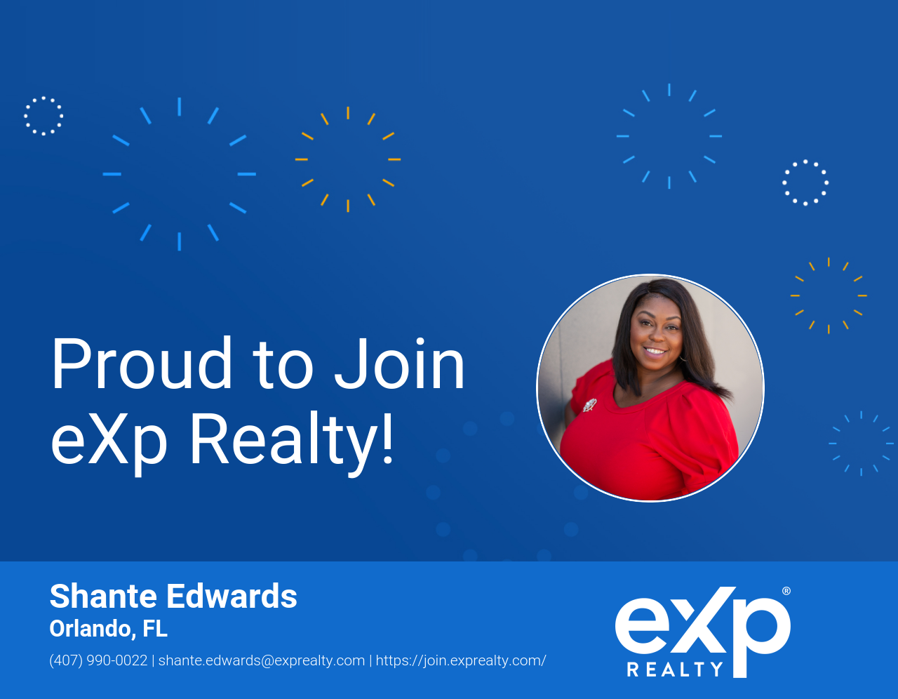 Shante Edwards Joined eXp Realty!