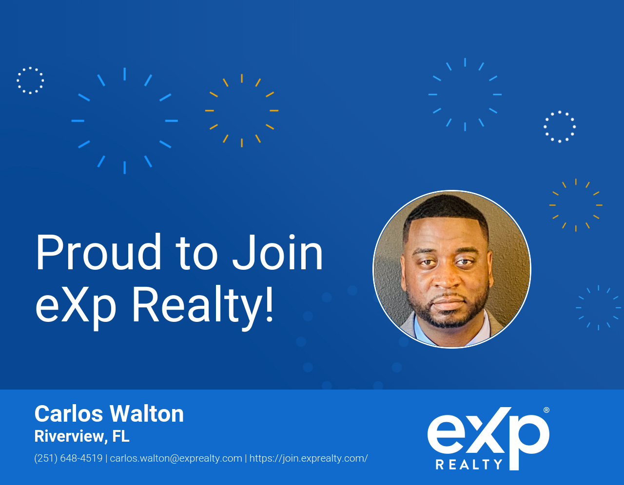 Carlos Walton Joined eXp Realty!