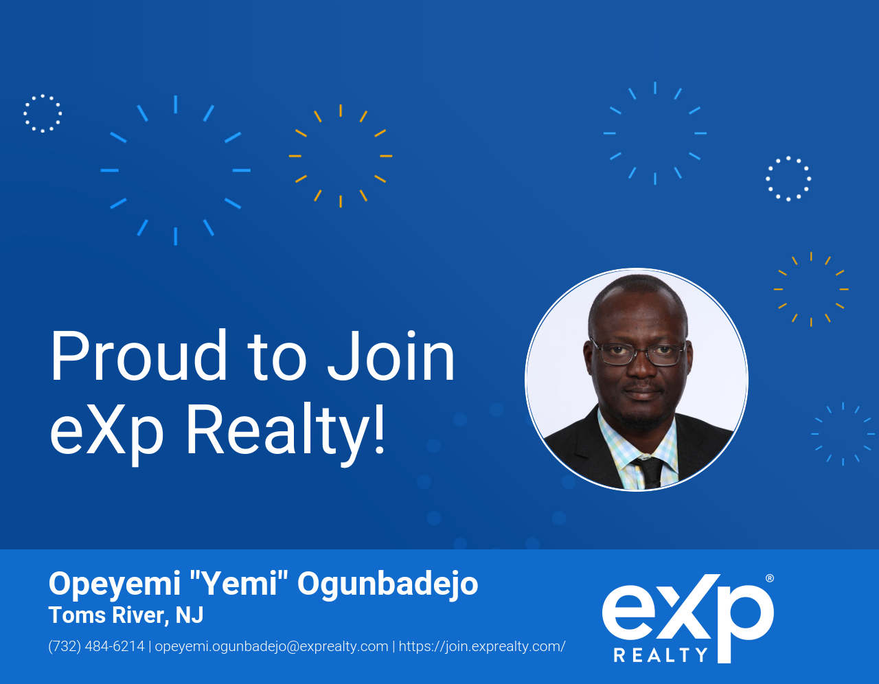 eXp Realty Welcomes Opeyemi Ogunbadejo!