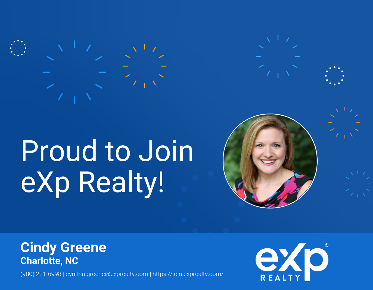 Cindy Greene Joined eXp Realty!