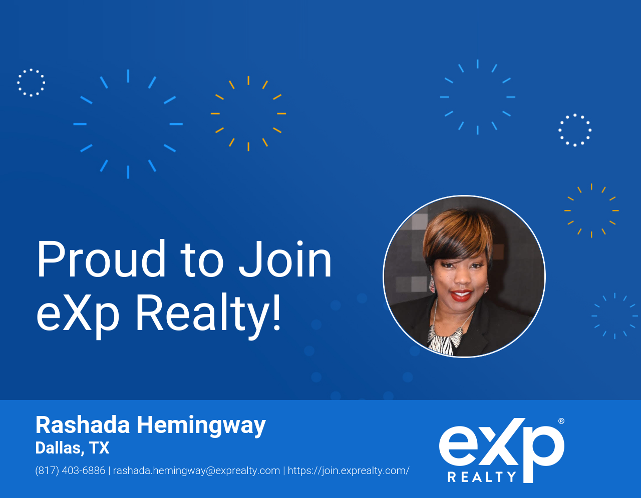 eXp Realty Welcomes Rashada Hemingway!