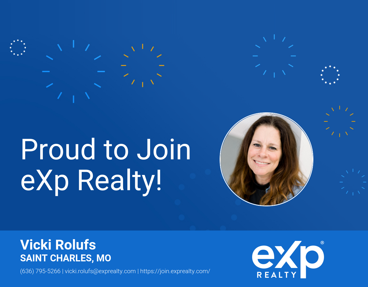 Vicki Rolufs Joined eXp Realty!