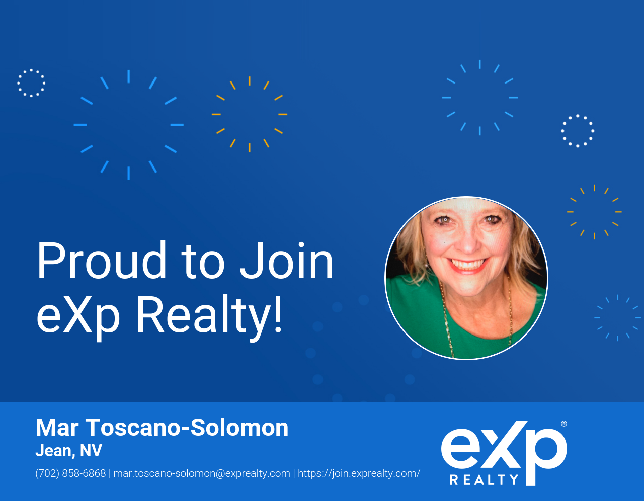 Mar Toscano-Solomon Joined eXp Realty!