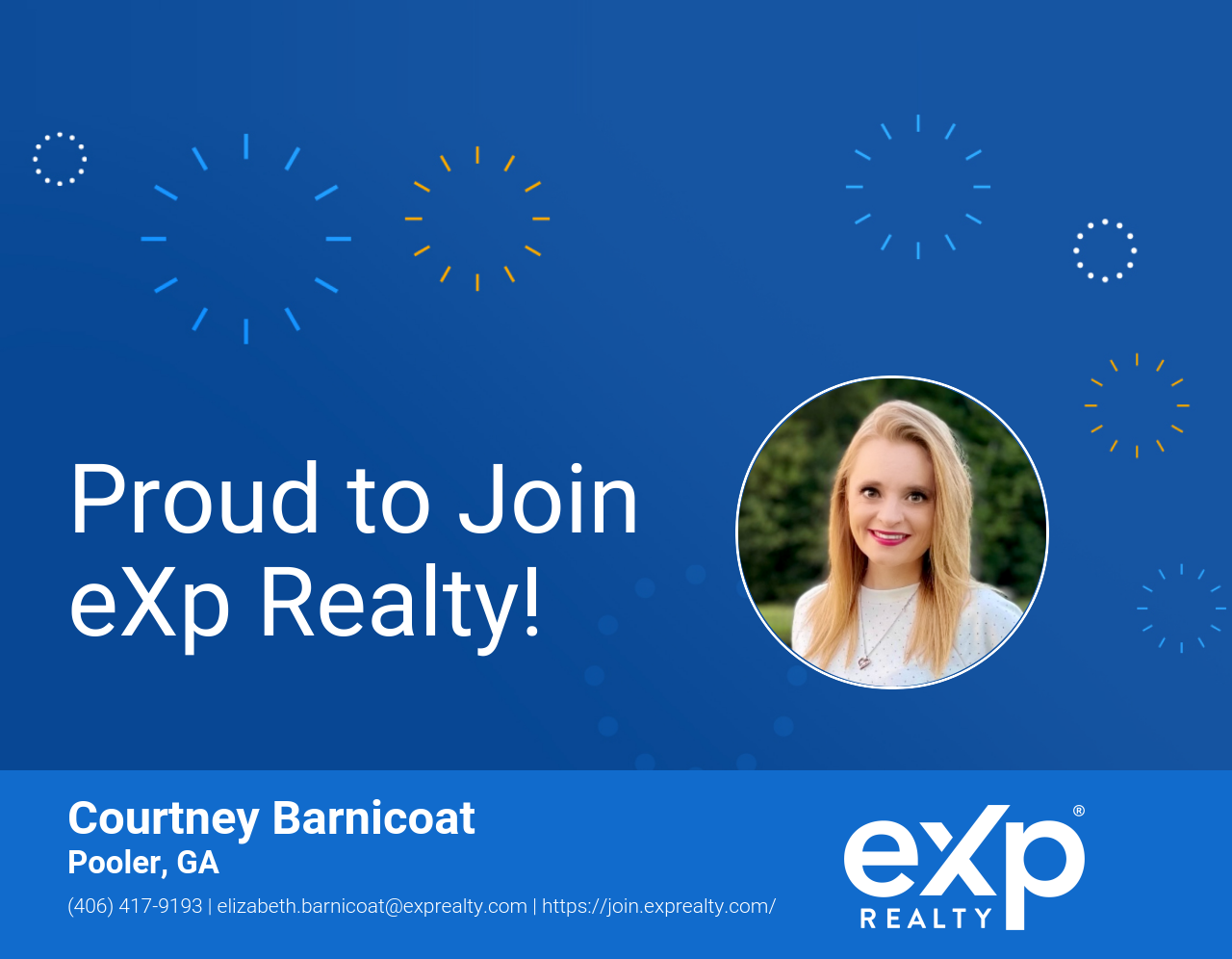 Courtney Barnicoat Joined eXp Realty!