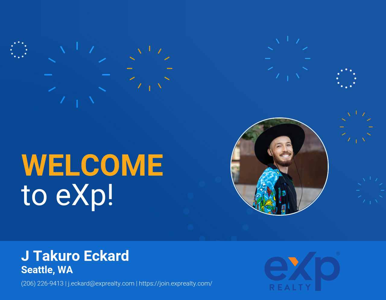 J Takuro Eckard Joined eXp Realty!