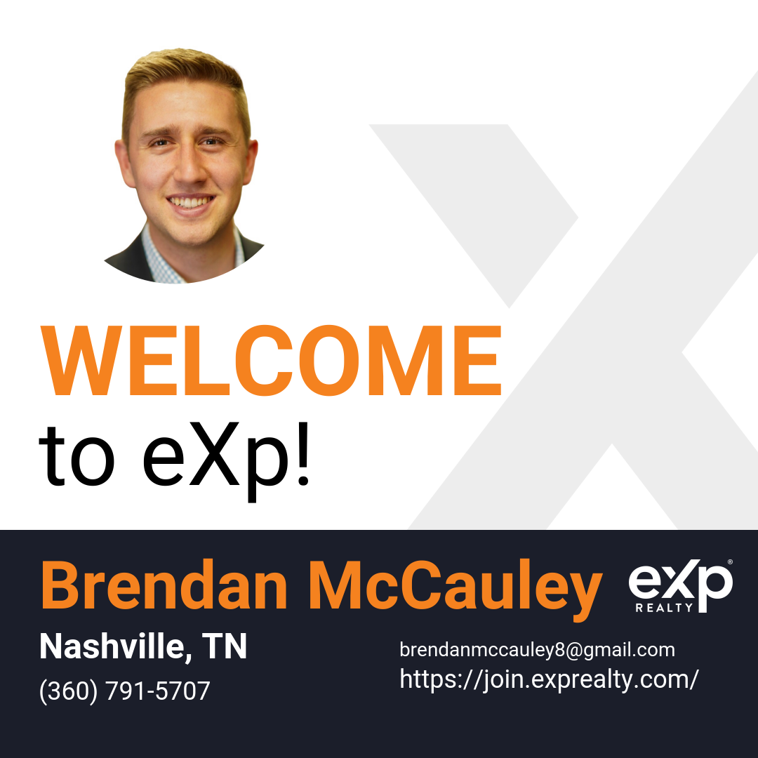 Welcome to eXp Realty Brendan McCauley!