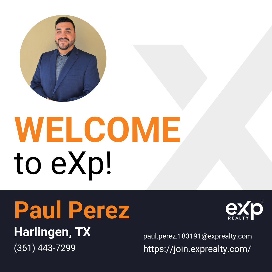 Welcome to eXp Realty Paul Perez!