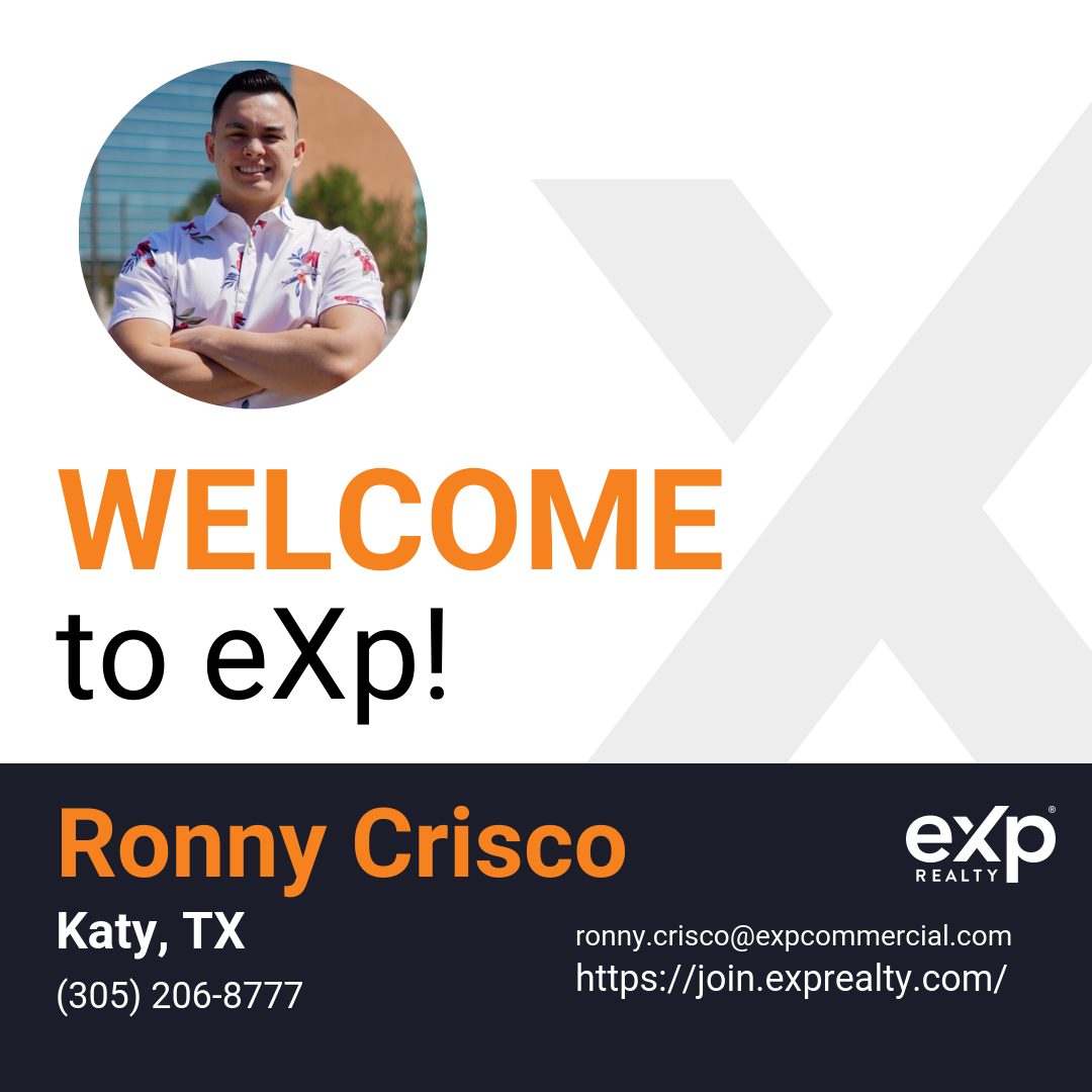 Welcome to eXp Realty Ronny Crisco!