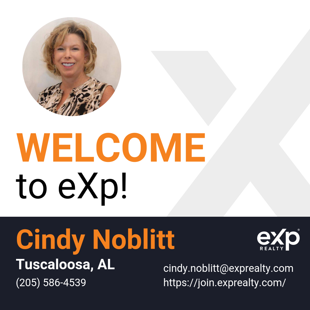 Welcome to eXp Realty Cindy Noblitt!