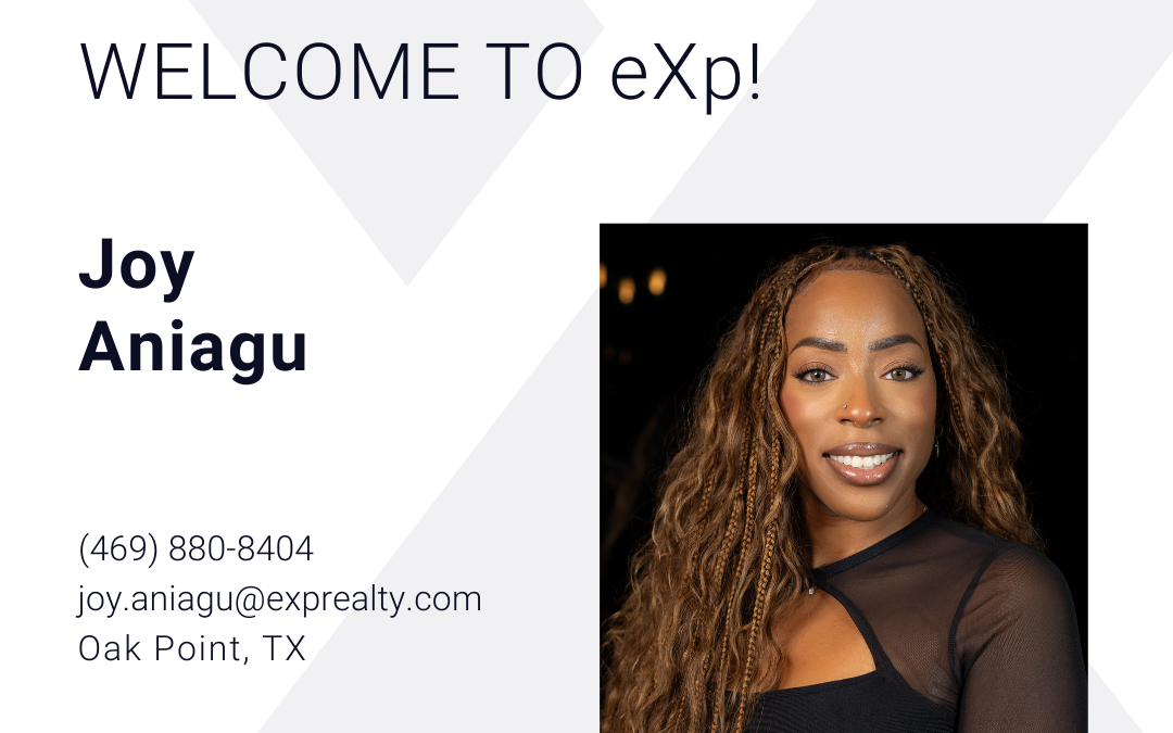 Welcome to eXp Realty Joy Aniagu!