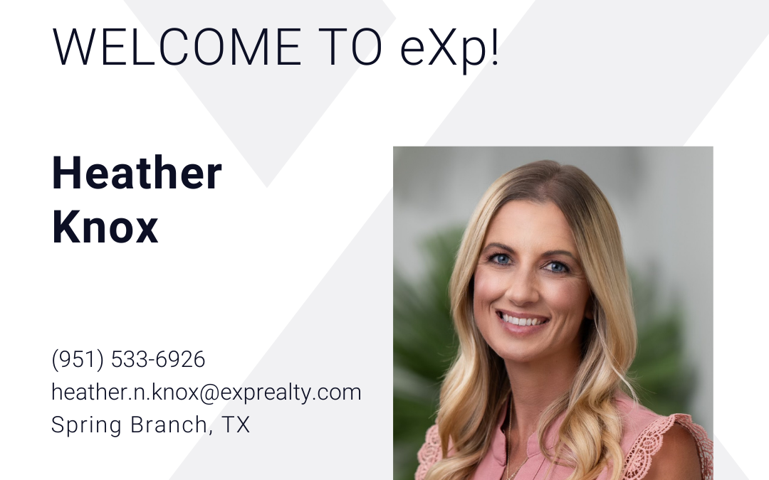 Welcome to eXp Realty Heather Knox!